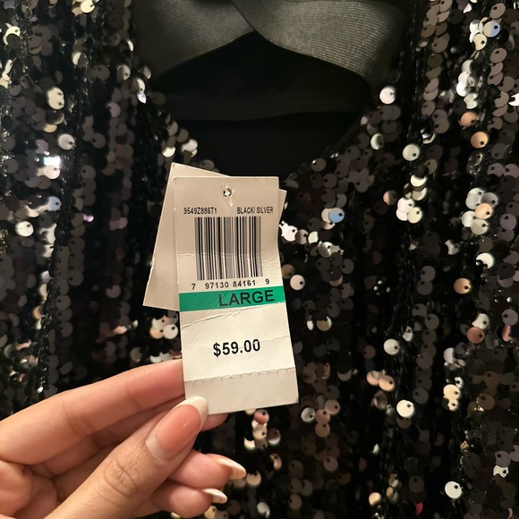 SPARKLING BLACK DRESS - Picture 2 of 3